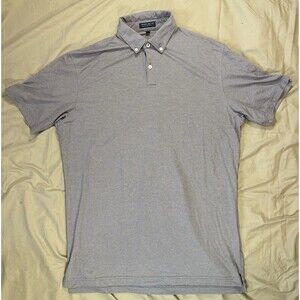 Peter Millar Polo Shirt Mens Medium Crown Crafted Gray Golf Athletic Summer Fun